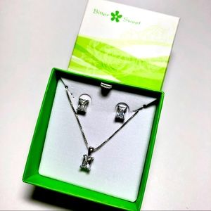 Bittersweet Cubic Zirconia necklace & earring set